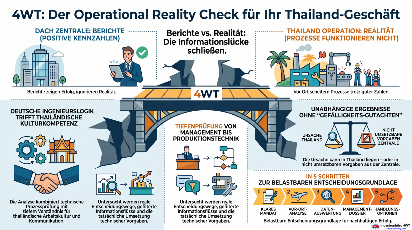 Familie Richter im Konferenzraum des Ingenieurbüros 4WT-Büro in Bangkok